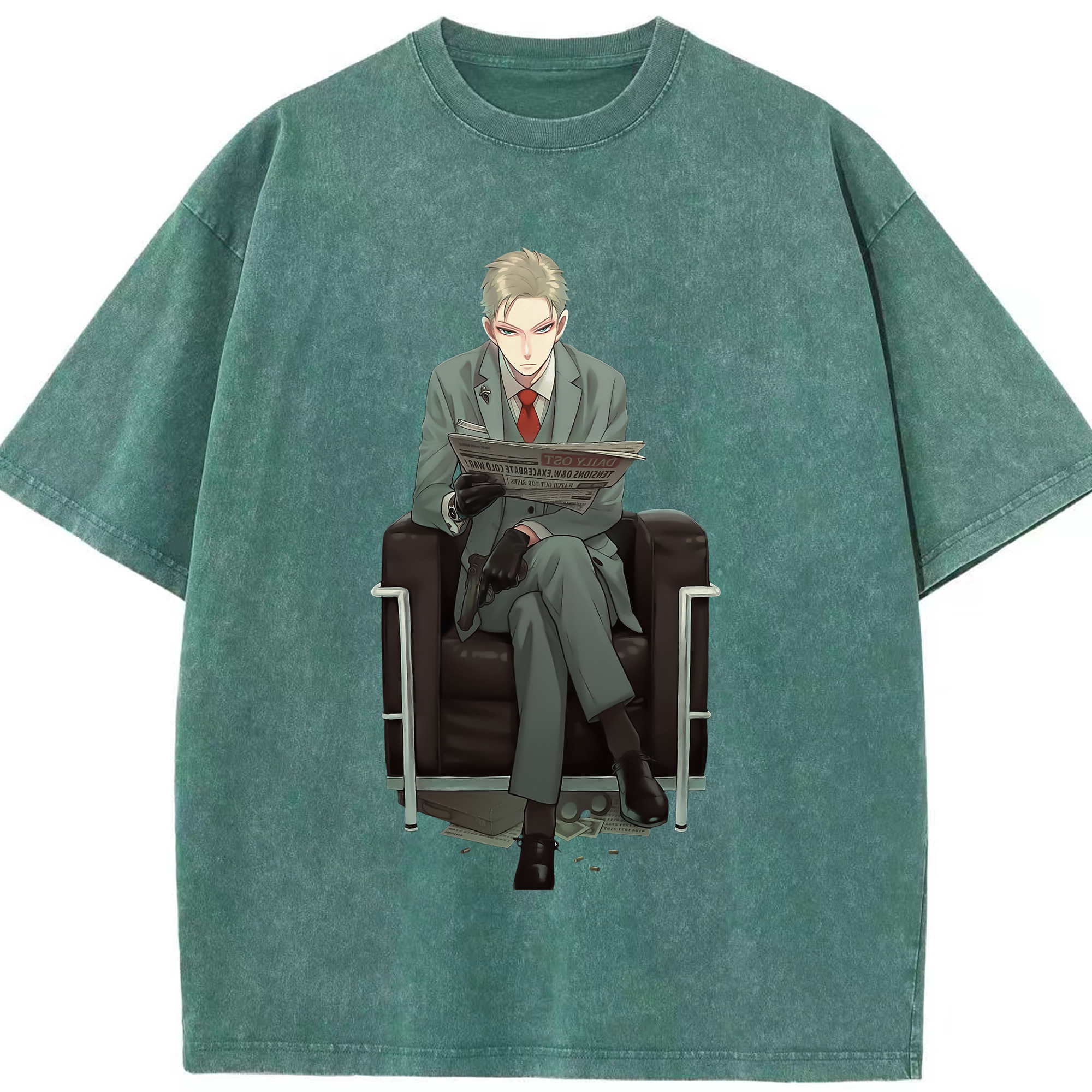 （画像用） SPY×FAMILY间谍家家酒 綿100% ヴィンテージ風 半袖Tシャツ（フロントプリント）
